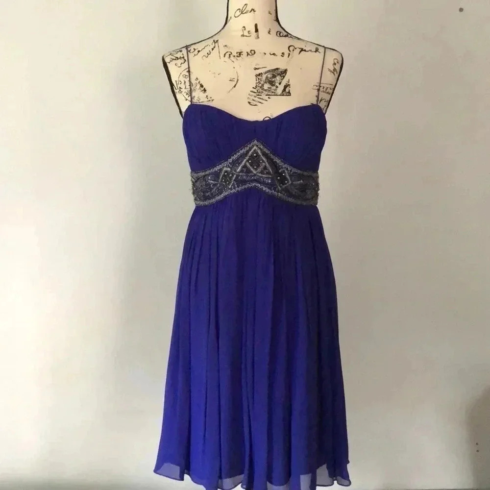 Aidan Mattox blue cocktail dress